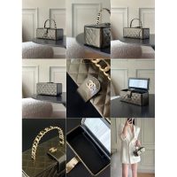 vintage Chnael vanity case cosmetic handbag makeup organizer lipstick fragrance holder - 图片 5