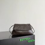 BV woven drawstring cosmetic pouch/cloud-shaped puffy cocktail clutch/sling shoulder bag