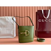 Gucci mini open bucket handbag with horsebit decoration - 图片 5