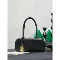 Bowling-style Miu miu east-west handbag/shoulder underarm baguette hobo in calfskin - 图片 3