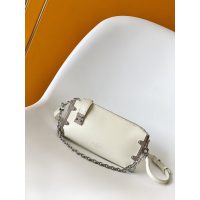 Women's Louis Vuitton LV Slim Trunk Handbag in brown Calfskin and silver hardware