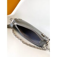 Women's Louis Vuitton LV Slim Trunk Handbag in Gray Calfskin