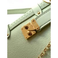 Louis Vuitton Mint Calfskin Side Trunk MM Shoulder Bag Women