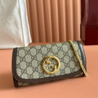 Gucci Padlock Small GG Coated Canvas Calfskin Shoulder Bag