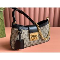 Gucci Padlock Small GG Coated Canvas Calfskin Shoulder Bag - 图片 4