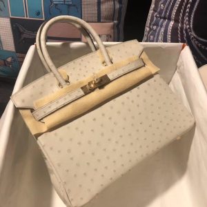 ostrich hermes Jaune Citron Birkin30 handbag GHW full handmade boutique inclusion