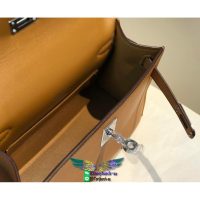 Pre-order swift leather Herme mini Kelly pochette cosmetic clutch authetic quality - 图片 9