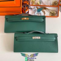 Epsom Hermes kelly cut 31 clutch evening cocktail pouch full handmade/boutique inclusion