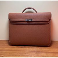 togo Hermes kelly depeches 36 briefcase document handbag PHW full handmade/boutique inclusion