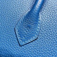 Hermes birkin 25 top-handle handbag GHW-Bleu Zanzibar Togo calfskin full handmade/boutique inclusion