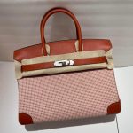 Hermes birkin 30 handbag GHW in mixed canvas wift leatehr full handmade /boutique inclusion