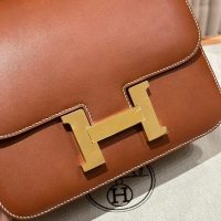 Box leather Her^^m costance 24cm convertible crossbody shoulder flap messenger case camera bag - 图片 4