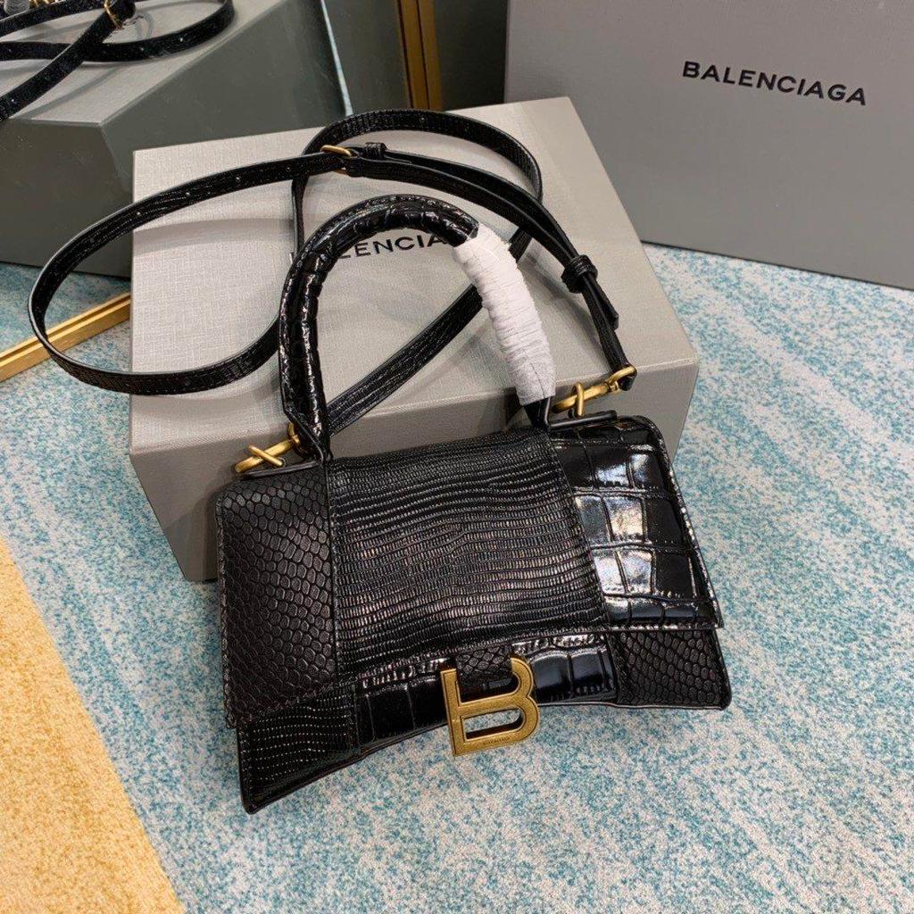 ph-11134201-820l8-mqsp1uk5xn2m62.jpg Balenciaga crocodile-grainy hourglass top-handle handbag crossbody flap messenger full packaging - 图片 1