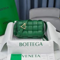 Bottega BV cassette woven flap square messenger padded cosmetic pouch clutch with magnetic closure
