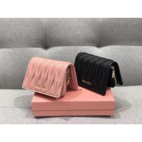 COD wrinkled 缪缪 Miu trifold medium wallet purse multislots card holder coin pouch premium quality - 图片 2