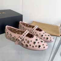 ALAIA eyelet-detailed Mary Jane flat ballet shoes casual slip-on pump size35-40 - 图片 8