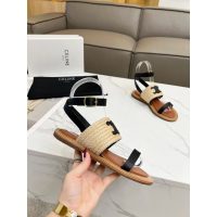 Celine raffia flat summer sandal gradiator combat Roma sandal vintage strapped sandal size35-41 - 图片 6