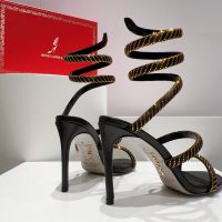 rene caovilla Cleo satin spiral heel sandal pump luxury designer shoes size35-42 9.5cm - 图片 3