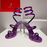 rene caovilla Cleo satin spiral heel sandal pump luxury designer shoes size35-42 9.5cm - 图片 8