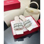 Roger RV crystal-detailed flat sandal slipper stylish sandy beach shoes size35-42