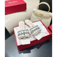 Roger RV crystal-detailed flat sandal slipper stylish sandy beach shoes size35-42