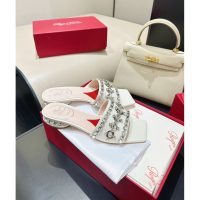 Roger RV crystal-detailed flat sandal slipper stylish sandy beach shoes size35-42 - 图片 5