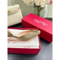 Roger RV shiny heel slingback pump sandal in patent leather size35-42 7cm height - 图片 3