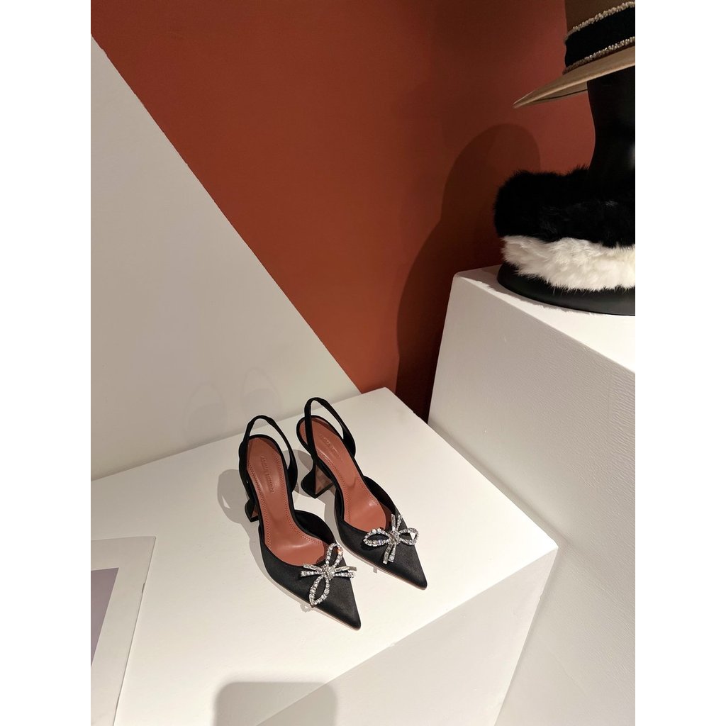 ph-11134201-820l8-mqspo2460sub61.jpg Amina Muaddi satin heel slingback pump with crystal-adorned bow size35-42 - 图片 1