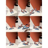 Amina Muaddi satin heel sandal pump pointed heel dancer shoes with crystal-sunflower size35-42 10cm - 图片 7