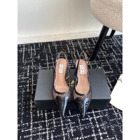 Alaia kitten heel slingback sandal pointed mesh pump slipon influencer nightclub heel size35-41