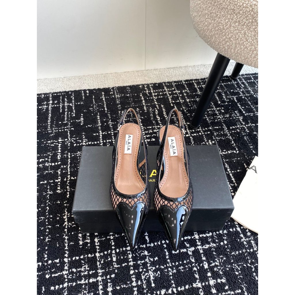 ph-11134201-820l8-mqspqih8bx1p65.jpg Alaia kitten heel slingback sandal pointed mesh pump slipon influencer nightclub heel size35-41 - 图片 1