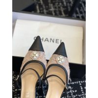 Chanel kitten heel slide mules half drag shoes casual heel sandal slipper size35-40 - 图片 7