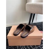 Miumiu suede slide mules summer flap sandal slipper half drag shoes size35-42 - 图片 6