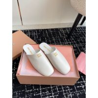 Miumiu suede slide mules half drag shoes summer flap sandal indoor healthy slipper size35-42 - 图片 5