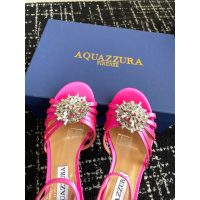 aquazzura crystal-flower heeled strapped sandal socialite party shoes size35-40 - 图片 3