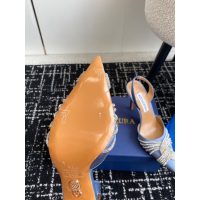 aquazzura satin heel slingback pump pointed crystal heel sandal nightclub shoes size35-42 10cm - 图片 7