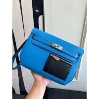 epsom Hermes Kelly depeches 25 Colormatic clutch Pouch full handmade boutique inclusion