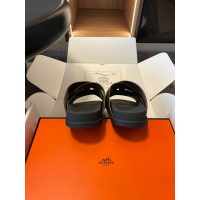 Hermes men's Extra Slide Sandals Cross-Strap Leather Mules size 39-46