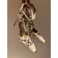 women's Valentino ruckstud Garavani caged heel pump sandal 10cm size35-40 - 图片 5