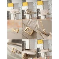 Fendi women's shoulder flap messenger bag square underarm baguette with magnetic buckle - 图片 8
