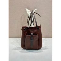 Burgundy Prada Small Tote bag with cargo pocket