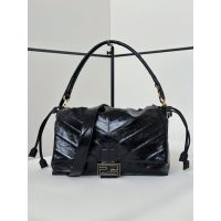 Chevron quiled Fenndi mamma underarm baguette shoulder flap messenger tote with jacquard strap - 图片 6