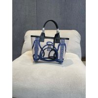 Hermes Steeple 25 canvas Tote Bag with Equestrian Print
