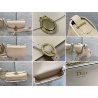 microchip version Dior oval-medal shoulder crossbody flap messenger bag - 图片 9