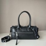 calfskin Miu miu barrel-shaped shopper handbag with removeable strap