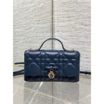 lambskin Dior quilted crossbody shoulder flap bag/top-handle cosmetic clutch