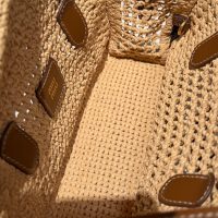 raffia-woven Miu miu resort beach tote lightweight shopper handbag - 图片 7