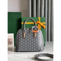 Goya vendome mini structured handbag crossbody shoulder zipper tote with studded feet
