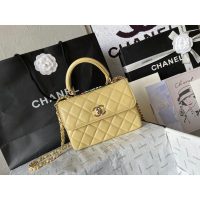 lambskin Chanel Trendy CC Top-Handle Flap Bag-thick pink