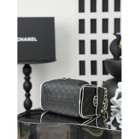 Chanel 25 Small/medium Handbag in Black and White with detachable clutch
